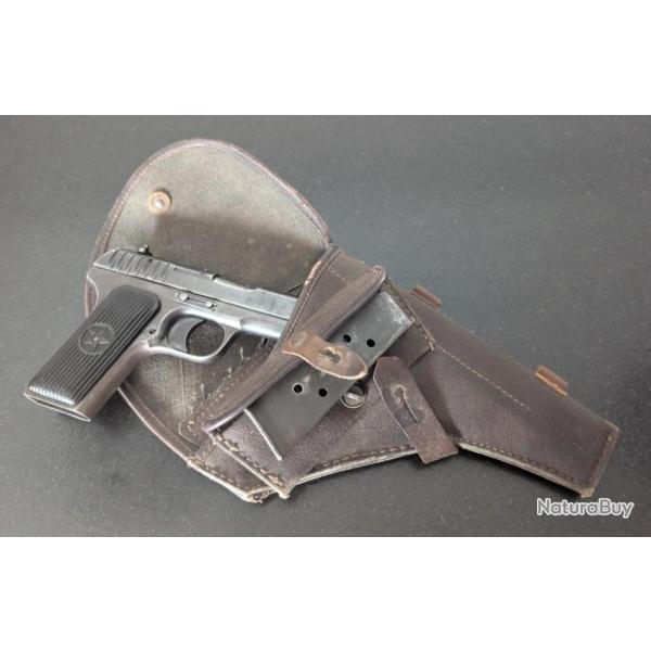 AUTHENTIQUE ETUI /HOLSTER ORIGINE EX URSS POUR PISTOLETS NAGANT TOKAREV TT30 TT33