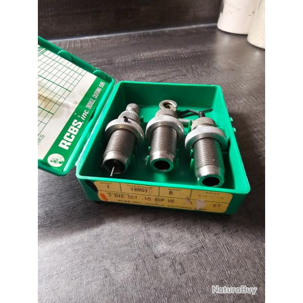 outil rechargement 45 acp rcbs WC + shell holder