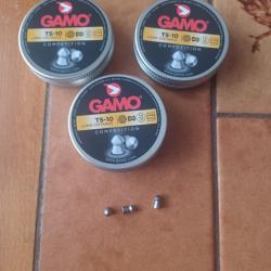 Vends 3 boîtes de plomb gamo ts 10 et  1 de gamo rocket accutek neuves