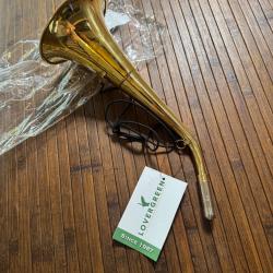 CORNE D'APPEL PAVILLON EN LAITON PIBOLE LOVERGREEN 40 cm