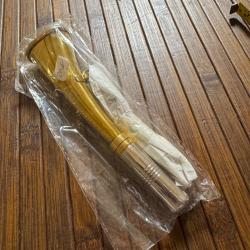 CORNE D'APPEL EN LAITON NEUF 16 cm lacet cuir -