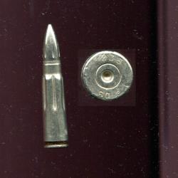 7.62 x 39 AK 47 - URSS - Belle et ancienne inerte de manipulation nickelée - marquage : 539 60