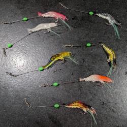 LEURRE BIONIQUE DE DEUX CREVETTES APPAT COULEURS POUR PECHE EN MER LAC ET RIVIERE