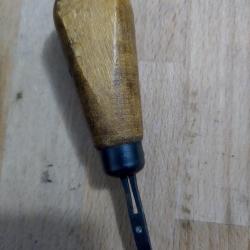 Tournevis plat manche bois