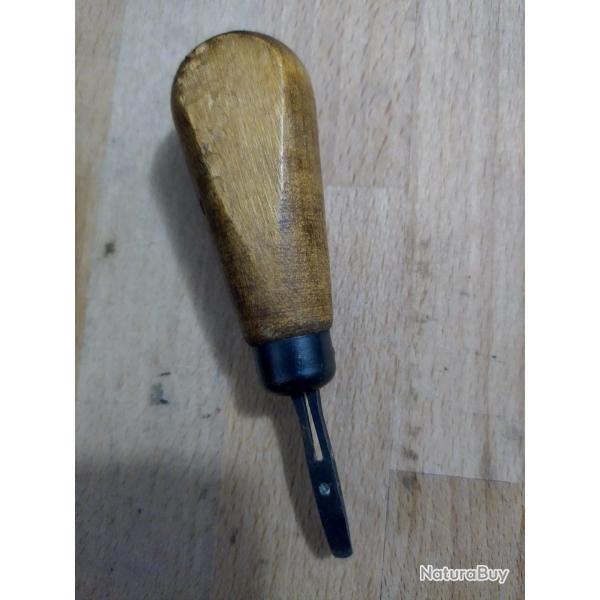 Tournevis plat manche bois