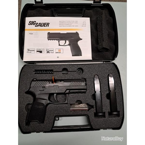 SIG SAUER P320 /2 CHARGEURS  15 Cps + 15 Cps / MUN 50 BAB / EMBOUT GC