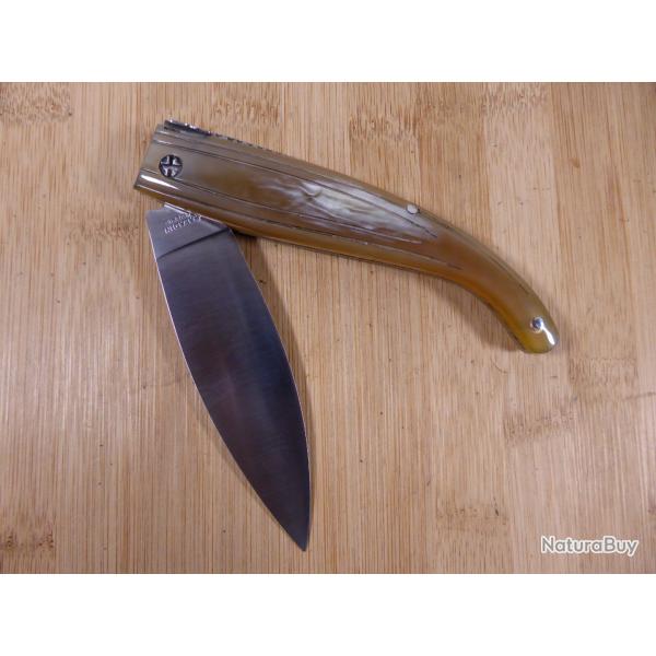 Couteau pliant rgional SALADINI SCARPERIA "maremmano a foglia" corne ITALY COMME NEUF