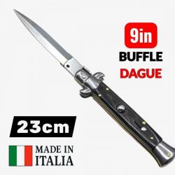 Couteau automatique dague Frank Beltrame buffle