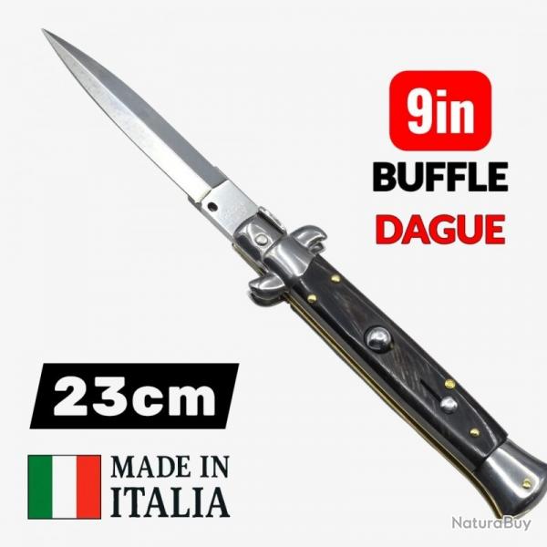 Couteau automatique dague Frank Beltrame buffle