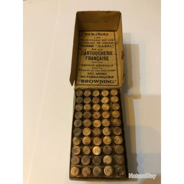 Ancienne Boite de 50 Cartouches 22 Lr Cartoucherie Franaise "Concours"
