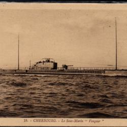CPA - MARINE DE GUERRE  - CHERBOURG  - Le Sous marin " Vengeur "  N°1590