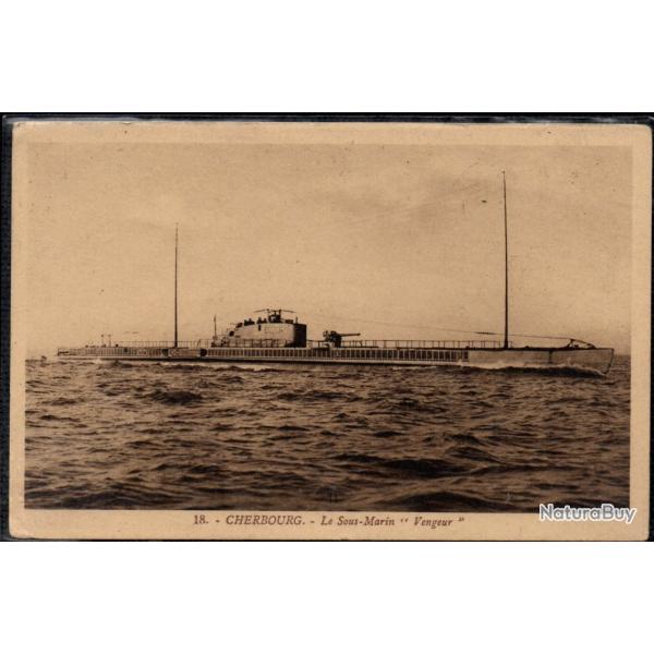 CPA - MARINE DE GUERRE  - CHERBOURG  - Le Sous marin " Vengeur "  N1590