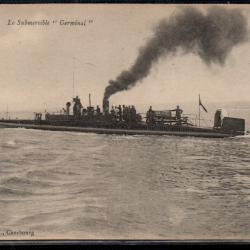 CPA - MARINE DE GUERRE  -  - Le Submersible " Germinal "  N°1591