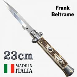 Couteau cran d'arrêt bois cerf baïonnette Frank Beltrame