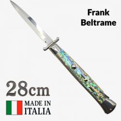 Couteau cran d'arrêt 28cm abalone garde basculante  pompe arriere Frank Beltrame