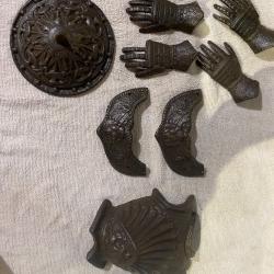 Lot miniature armure en fonte à identifier