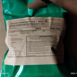 X PORT OFFERT LOT DE 3 RATIONS COMMANDO 24 HEURES DDM 2027 ou 2028 3 MENUS DIFFERENTS