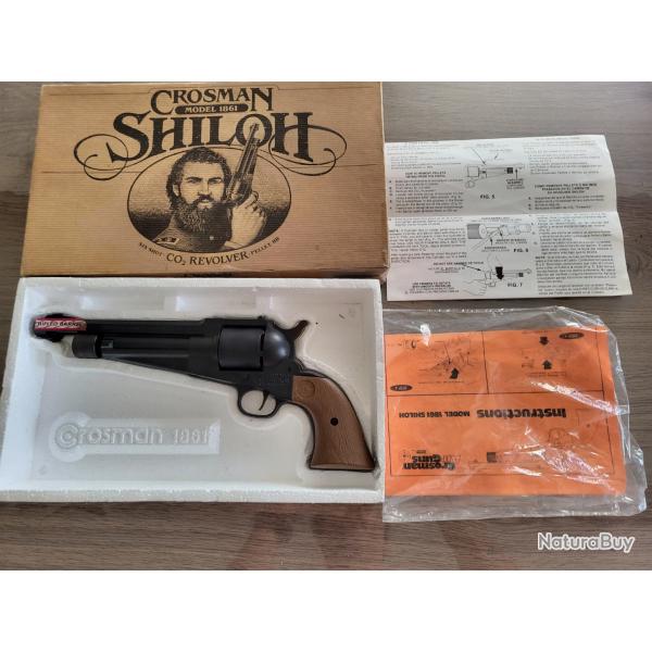 Revolver  6 coup Crosman shilot replique remington de sheriff 1861 177cal Pellet bbs c02