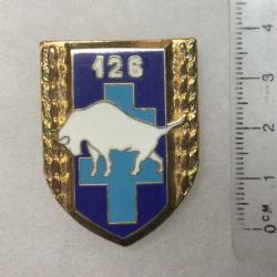 FRANCE INFANTERIE - Insigne 126° R.I. Régiment d?Infanterie, bison blanc? Ballard 2766 à pin's