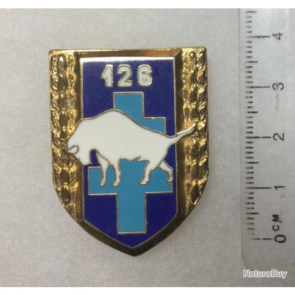 FRANCE INFANTERIE - Insigne126 R.I. Rgiment d?Infanterie, bison blanc? Ballard 2766  pin's