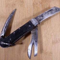 Couteau pliant ancien militaire 3 pièces de marin WW2 SSP 1942 SHEFFIELD ENGLAND