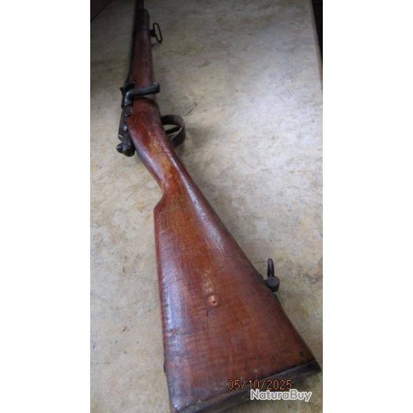 fusil GRAS chasse cal 24 boitier St Etienne  Gras 1874 fonctionnel crosse Saine Monocoup