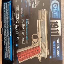 Pistolet CO2 « COLT 1911 RAIL GUN » NBB SERIES + 3000 Billes (environ) 6mm plastique