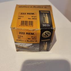1 boite de Balle sellier et bellot 222 REM