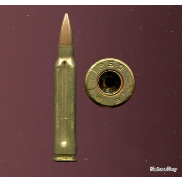 .223 Remington M16 Core du Sud - Inerte de Manipulation - tui laiton 4 flutes - marquage : PSD 89