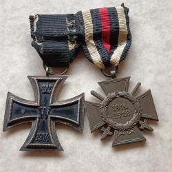 Ensemble 2 médailles allemande WW1