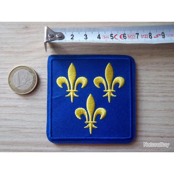 Blason patch cusson royaume de France brod dos Scratch - rgion Ile de France