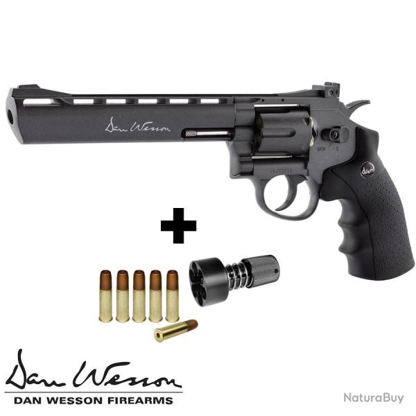 Revolver airsoft Dan Wesson 8 pouces CO2 full metal - Steel Grey