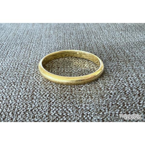 Grand anneau en or jaune 18 carats - taille 63 - bague - alliance