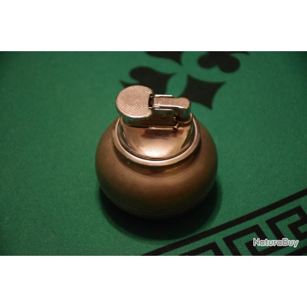 FUMEUR : Briquet ancien de table ou de bureau en tain