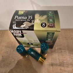 carton de cartouches Mary Arm puma 35 12/70 plomb de 8 bourre grasse