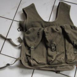 housse transport munitions chasuble toile mod 56 guerre Algérie Légion commando chasse parachutiste