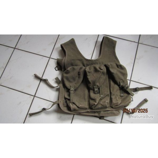 housse transport munitions chasuble toile mod 56 guerre Algrie Lgion commando chasse parachutiste