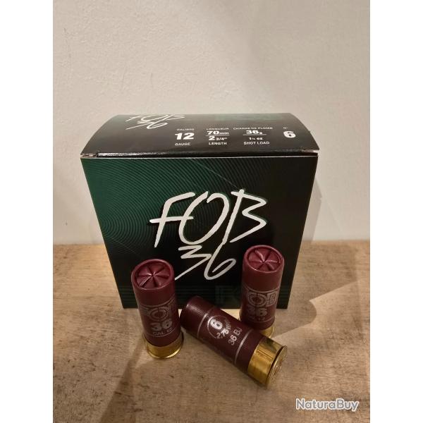 Lot de 6 boite de cartouches Fob 36 12/70 plomb de 6 bourre jupe