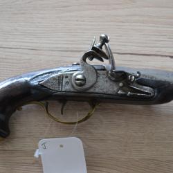 Pistolet de voyage à silex 18ème  - calibre 13 mm