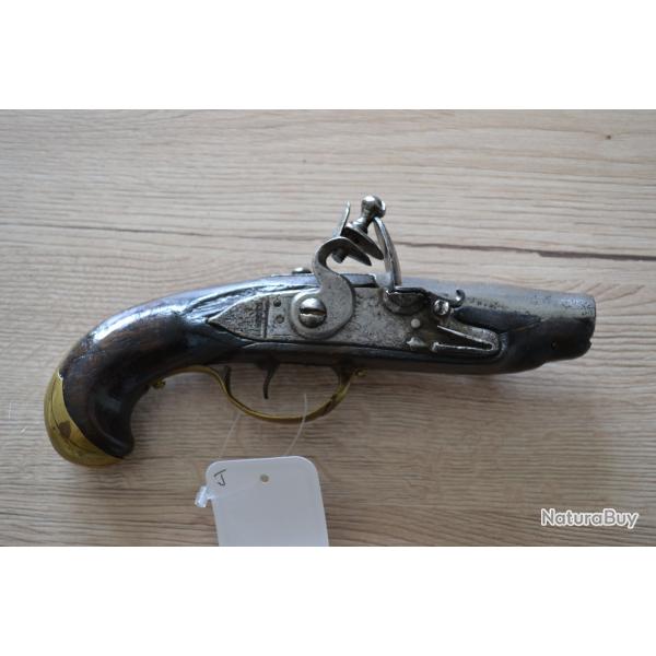 Pistolet de voyage  silex 18me  - calibre 13 mm