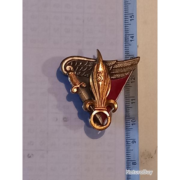 Insigne du 3me bataillon (ou rgiment) tranger parachutiste (3me BEP ou 3me REP) - Drago