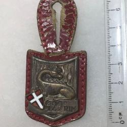 FRANCE INFANTERIE Insigne 129° R.I.M  Régiment d?Infanterie Motorisé avec cuir?