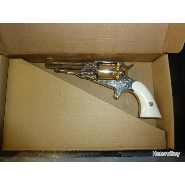 REVOLVER PIETTA 1863 REMINGTON POCKET NICKELE GRAVE CAL 31 - RPBN31 - Bi-color