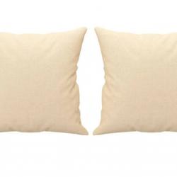 Coussins décoratifs crème 40x40 cm tissu polyester coton confort design intérieur