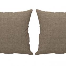 Coussins décoratifs taupe 40x40 cm tissu polyester coton confort design intérieur