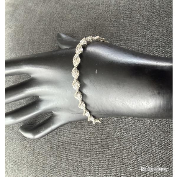 Bracelet argent torsad