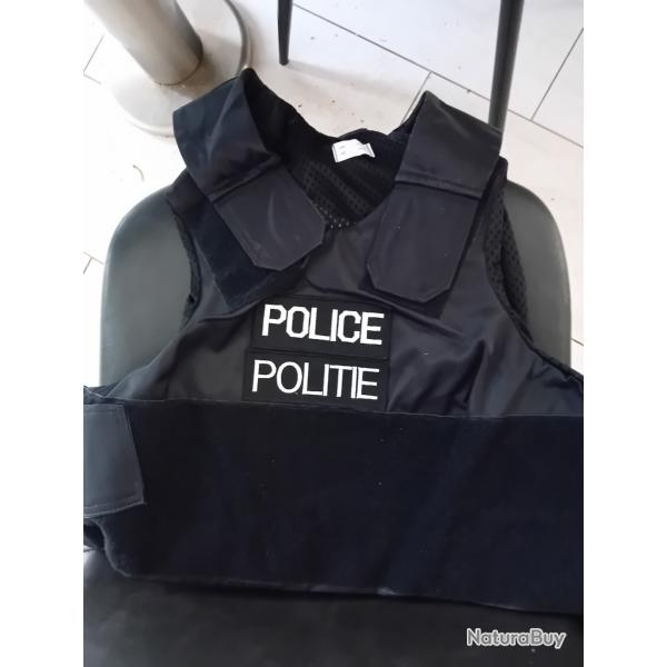 ENCHERE GILET PARE BALLES TRES DISCRET COMPLET AVEC KEVLAR 3A TAILLE REGLABLE DU S AU L