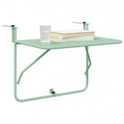 Table Suspendue d'extérieur - Vert menthe, 60 x 39 x 50 cm, Acier