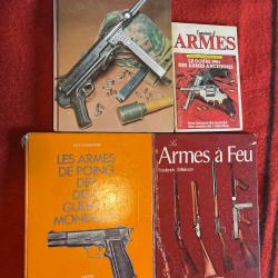 Lot de 4 livres sur les armes