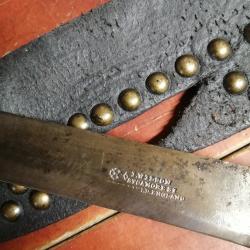 Provenant d'Amérique du Nord Canadien couteau de traité Amérindien